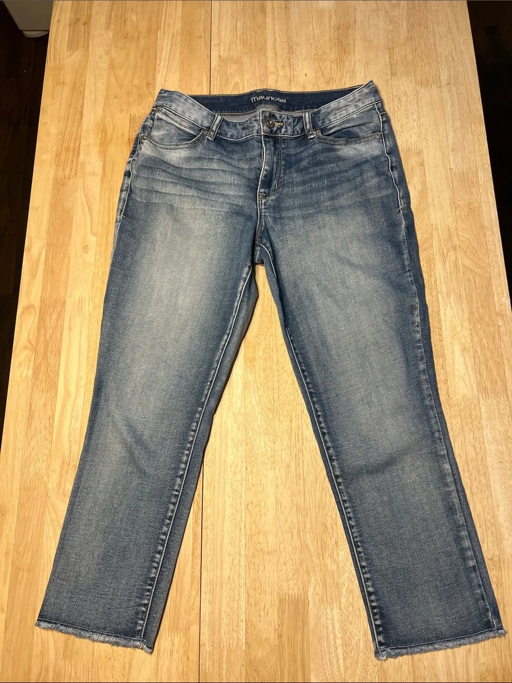 Maurices Medium Blue Ankle Crop Slim Jeans